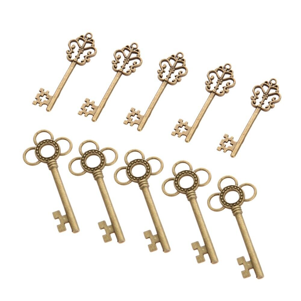Novelty Skeleton Key Charms Gift Jewelry Findings Wedding Favors Pendant 10pcs