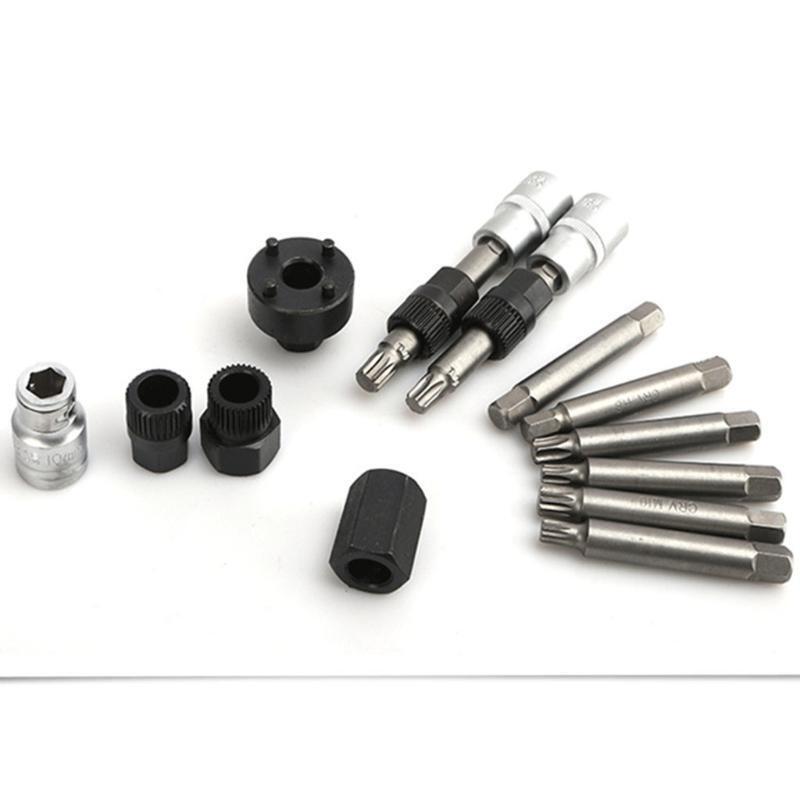 13Pc Set Power Steering and Alternator Pulley Removal and Installation Tool Set