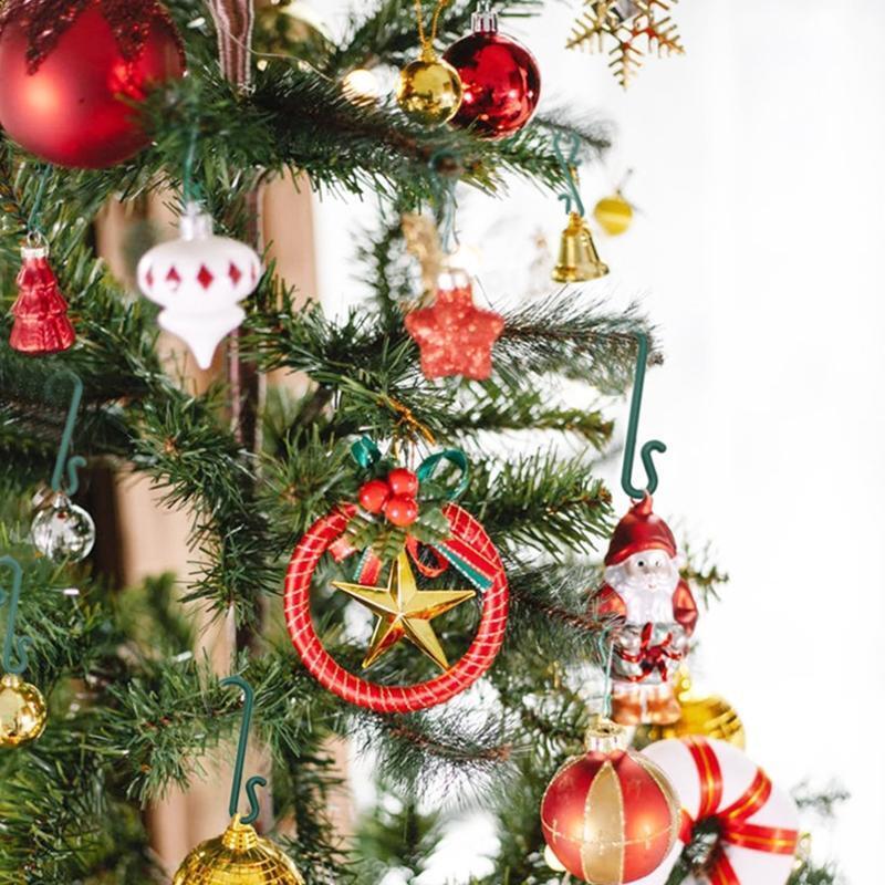 10pcs Xmas Metal Wire S-Shaped Hooks Ornament Hangers for Party Home Use