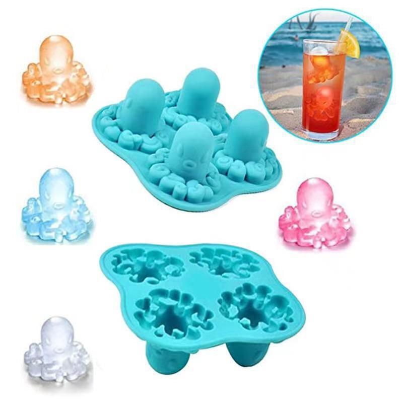 Octopus Shape Ice Cube Molds Creative Ice Cube Tray for Chilling Cocktails