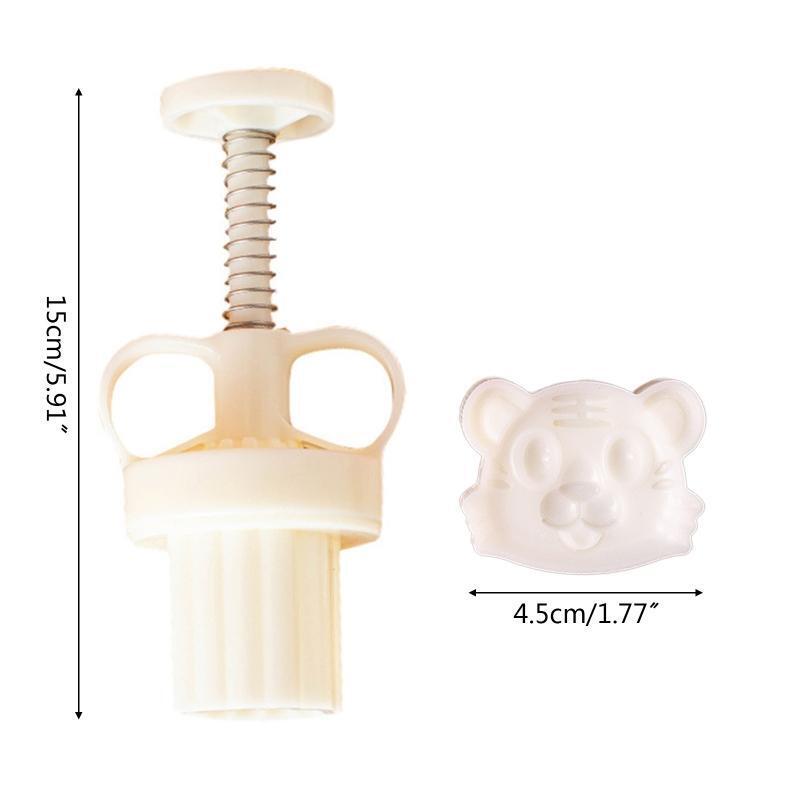 50g Moon Cake Mold Cartoon Tiger Shaped DIY Baking Molds for Mid-Autumn Festival
