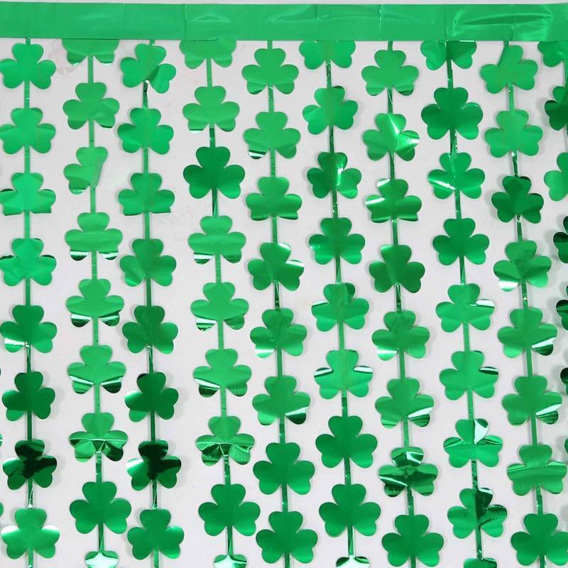 Saint Patrick's Day Door Curtain Irish Festival Green Lucky Clover Ornament