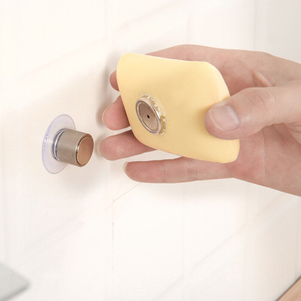 Stainless Steel Soap Magnetic Holder Rack Suction Cup Hanging Bracket (A)