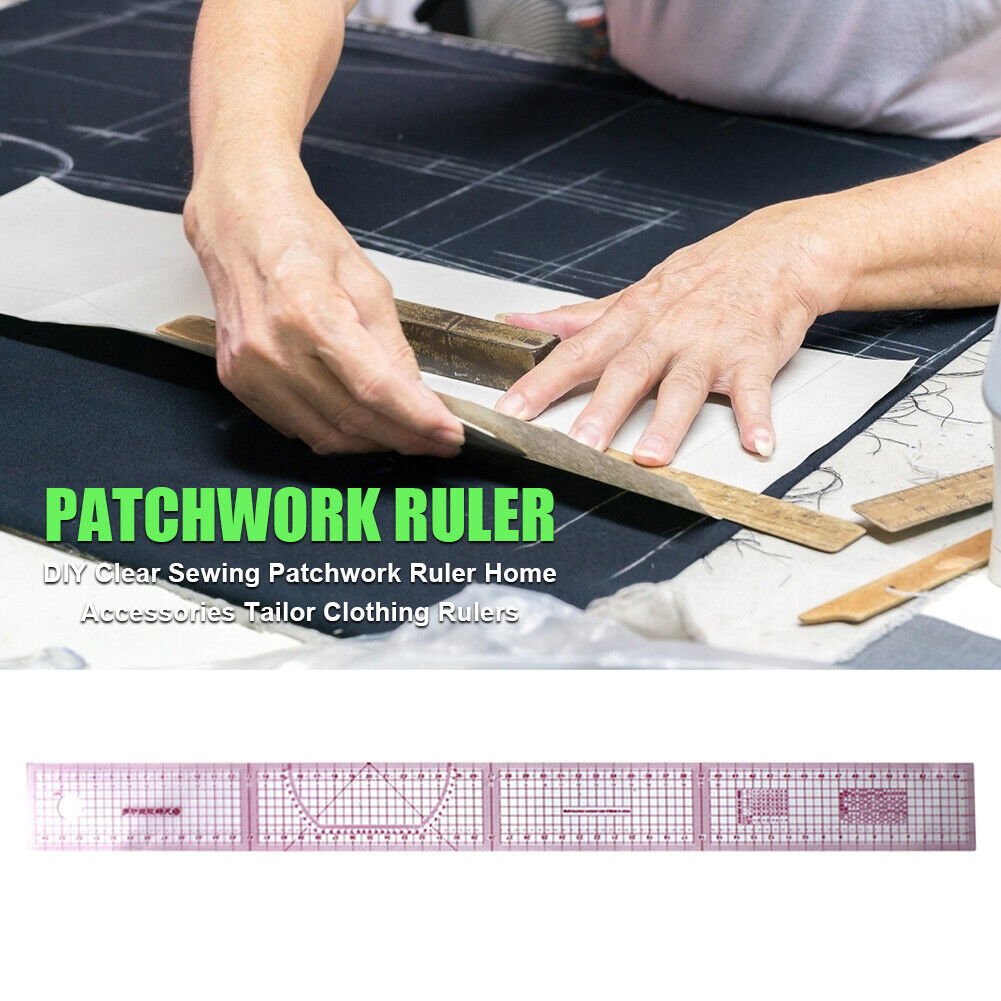 Plastic Sewing Tailor Double Side Straight Ruler Yardstick Patchwork Ruler