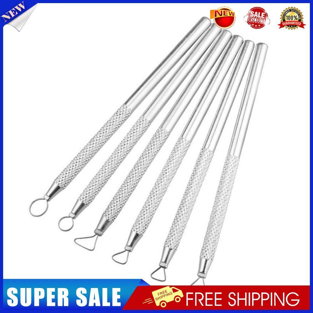 6pcs DIY Aluminum Scraper Pottery Ceramics Craft Clay Sculpting Tools Set