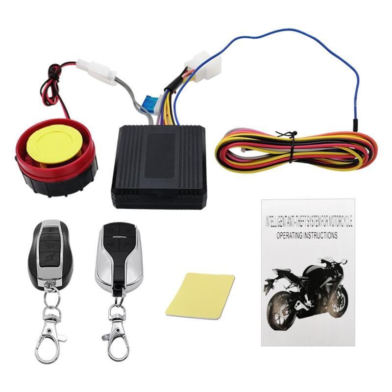 Dual Remote Control 12V Bike Scooter Motor Alarm System Anti-Theft Alarm 125dB