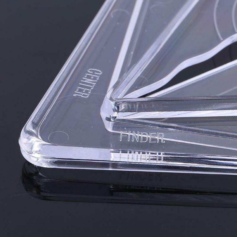 Compact Center Finder Clear Plastic Center Finder Carpenter Hand Tool Durable