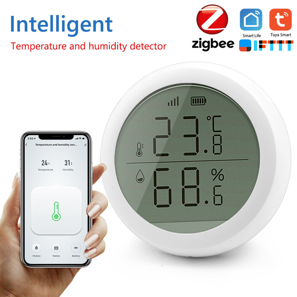 Zigbee Temperature Humidity Sensor Tuya Wireless Control Sensor w/ Display