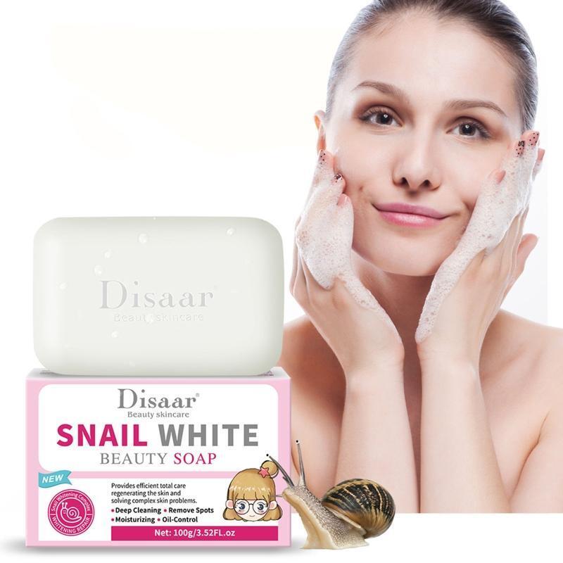 Natural Handcrafted Snail Soap Skin Brightening Soap Moistening Cleaning Soap