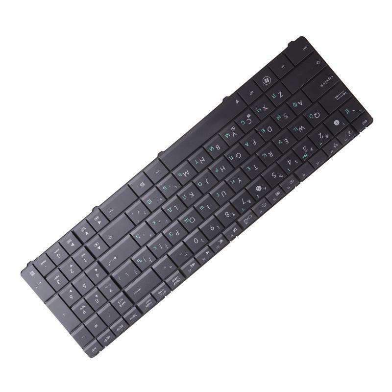 US Layout Russian Keyboard for ASUS- X53 X54H K53 A53 N53 N60 N61 Series, Black