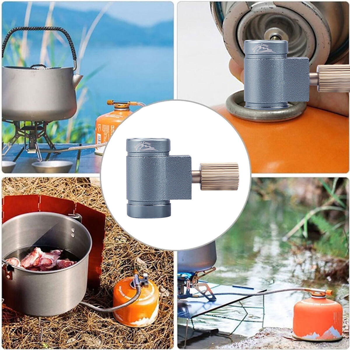 Gas Tank Adapter without Pressing Design Gas Tank Valve for Outdoor Usage