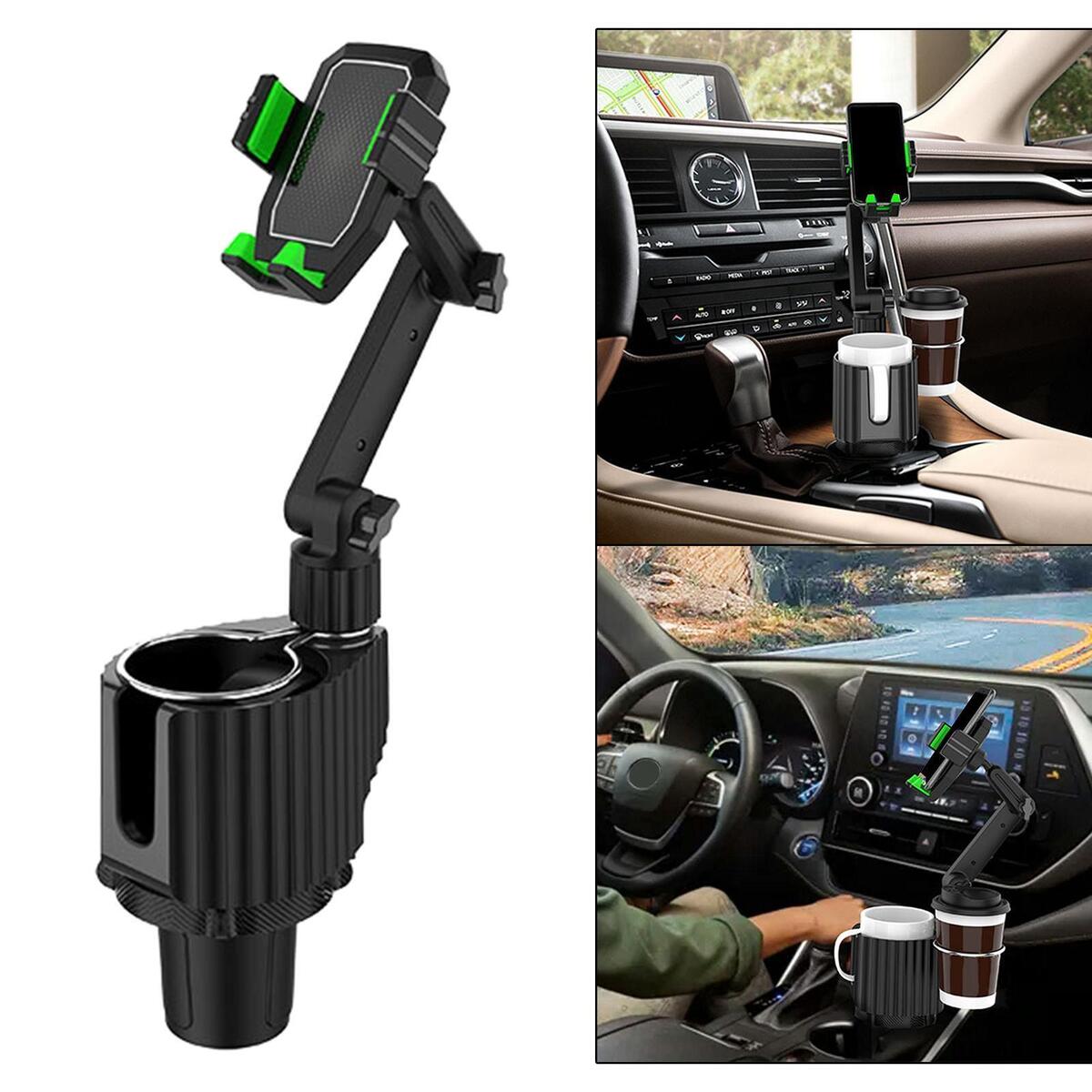 Phone Holder with Cup Holder Adjustable for Car Accessories Easy to Install