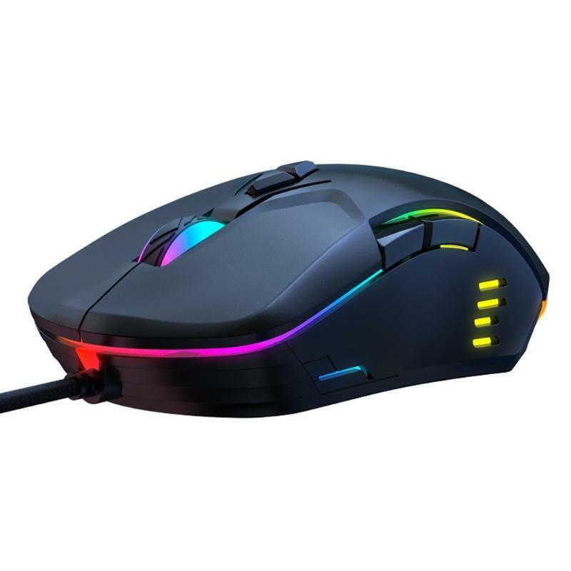 Optical Ergonomic Gaming Mouse Wired 7 Keys Mice Backlight for Notebook Desktop