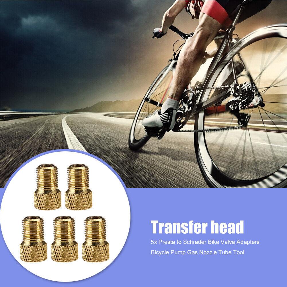 5pcs Bicycle Presta to Schrader Valve Core MTB Bike Air Pump Valve Adaptor