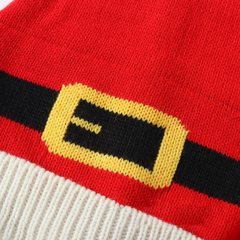 Christmas Santa Hat Knitted Santa Hat  Head Warmer Santa Beanie