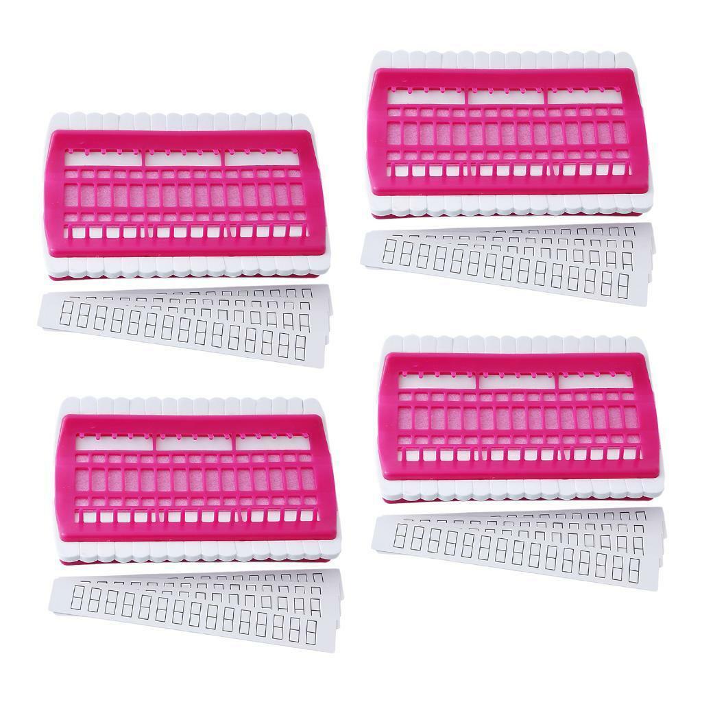 4 Pieces Floss Organizer Embroidery Tool PU Sewing Needle Holder ( Red)