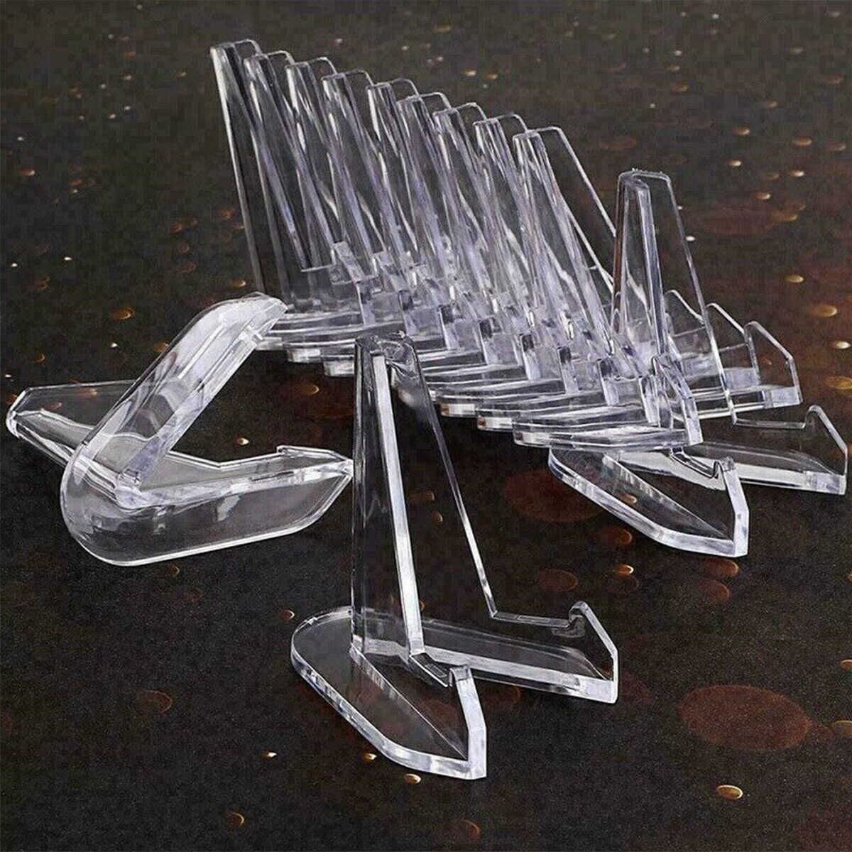 10PCS Card Stand Graded Cards Display Stand Coins Small Box Paper Clip Holder