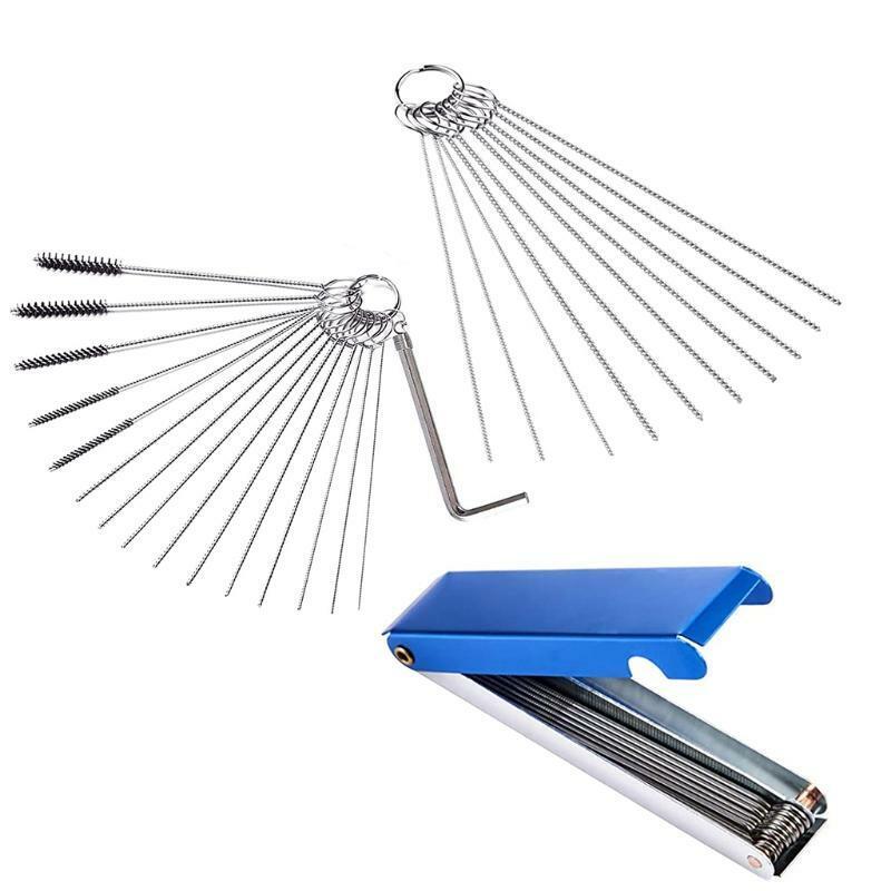 Carburetor Jet Cleaning Tool Kit 13 Wires Jet Cleaning Needles Wire Brush Carb D