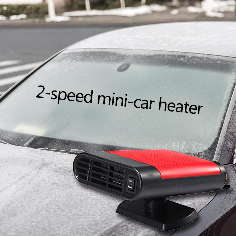 150W DC 12V Vehicle Heater Portable Car Heating Cooling Thermostat (Red)