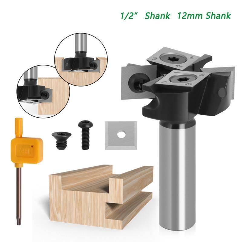 Woodworking Tool CNC Spoilboard Router Bits 4-Flute Insert-Style Milling Cutter