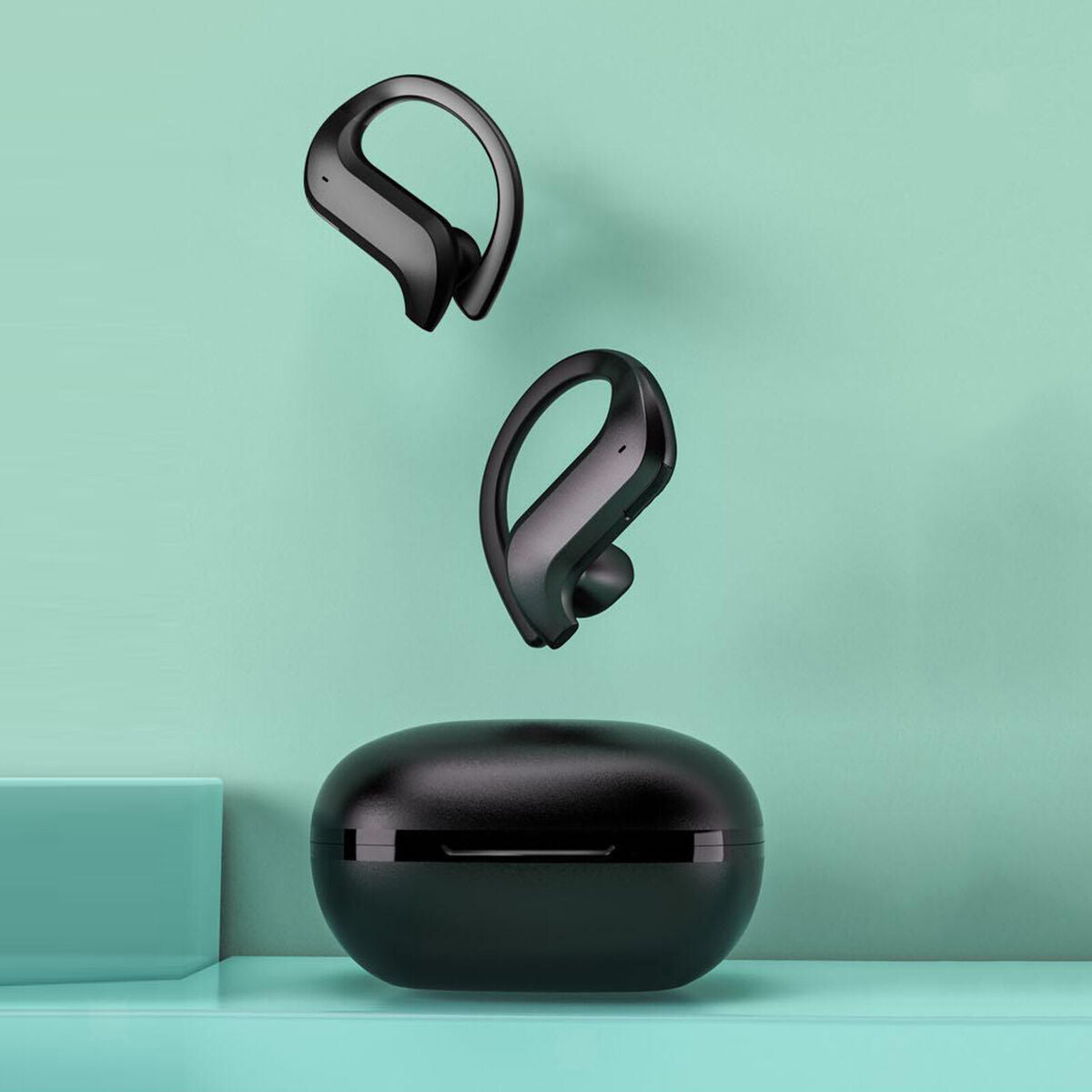 MD03 IPX5  earplugs  5.0 Earphones Ear Hook Headset w/Mic