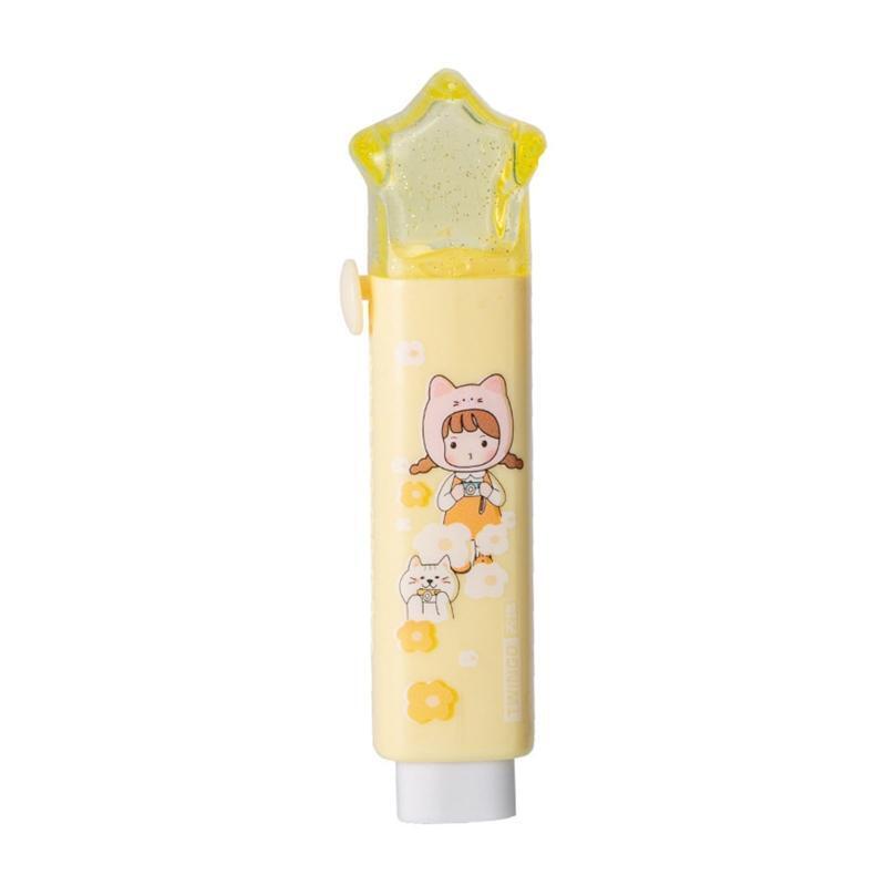 Retractable Pencil Eraser Sliding with Sleeve for Home Office School Stationary