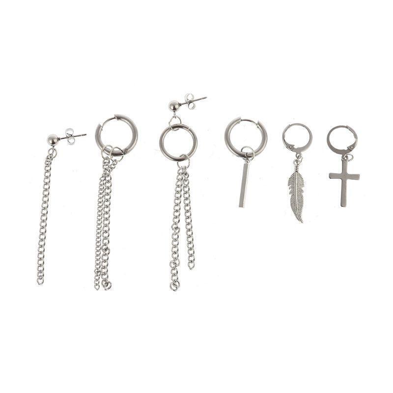 6pcs Stylish Dangle Earrings Kit Long Chain Drop Earring Gift for Girl/Boyfriend