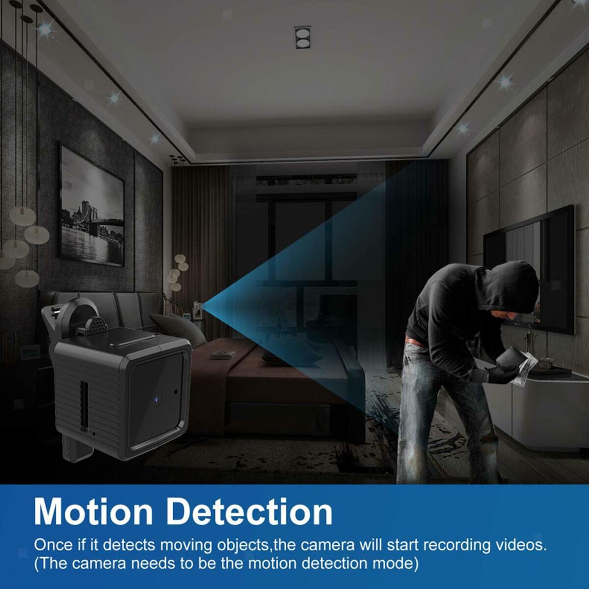 Mini Camera 1080P Nanny Cam See Clearly at Night for  Outdoor Apartment