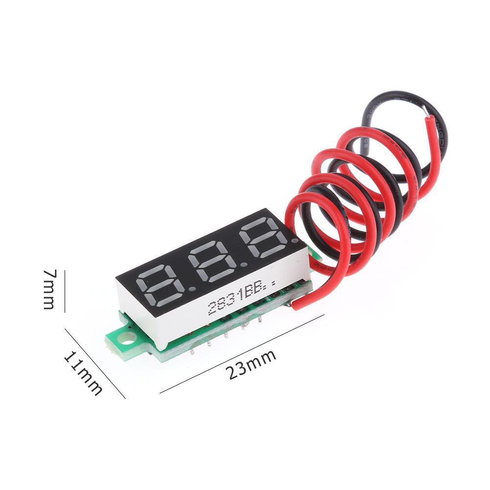 0.28inch Mini Voltmeter LED Display DC2.5-30V Voltage Tester Panel (Green)