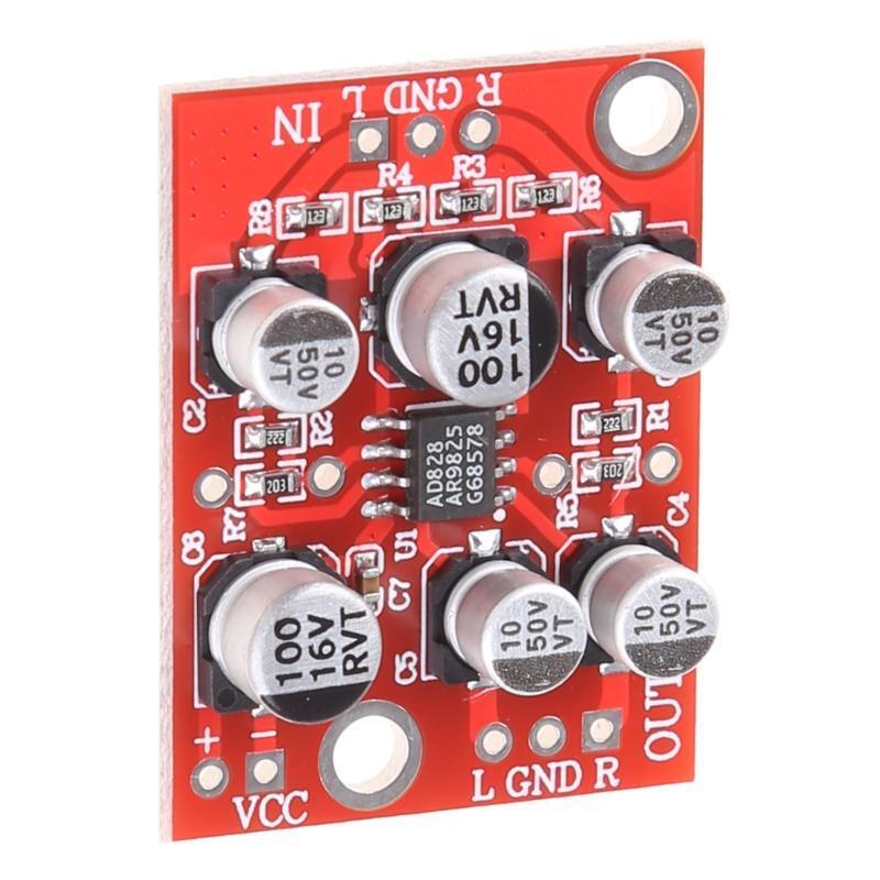DC 5V-15V 12V AD828 Stereo Preamp Power Amplifier Board Preamplifier Module
