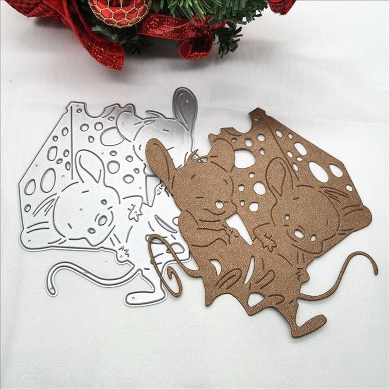 Mouse Cake Metal Cutting Dies Stencil DIY Scrapbook Album Paper Card Template