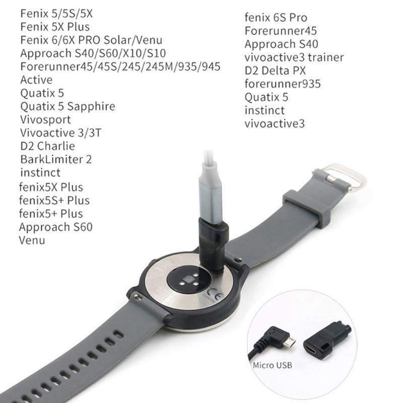 Micro USB Female to 4pin Charger Converter for D2 Charlie Vivosport Fenix 6/5S/5