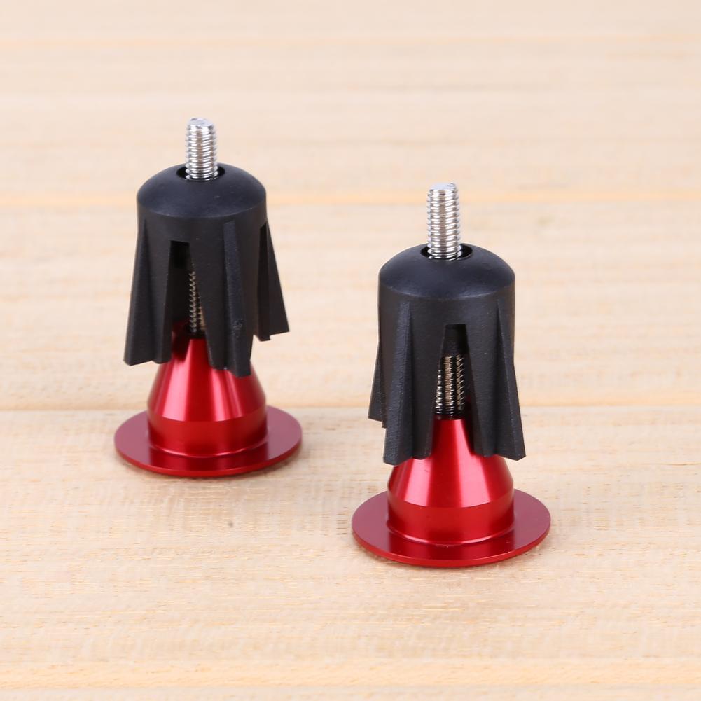 One Pair Bike Bicycle Aluminum Handlebar Grips Handle Bar Cap red