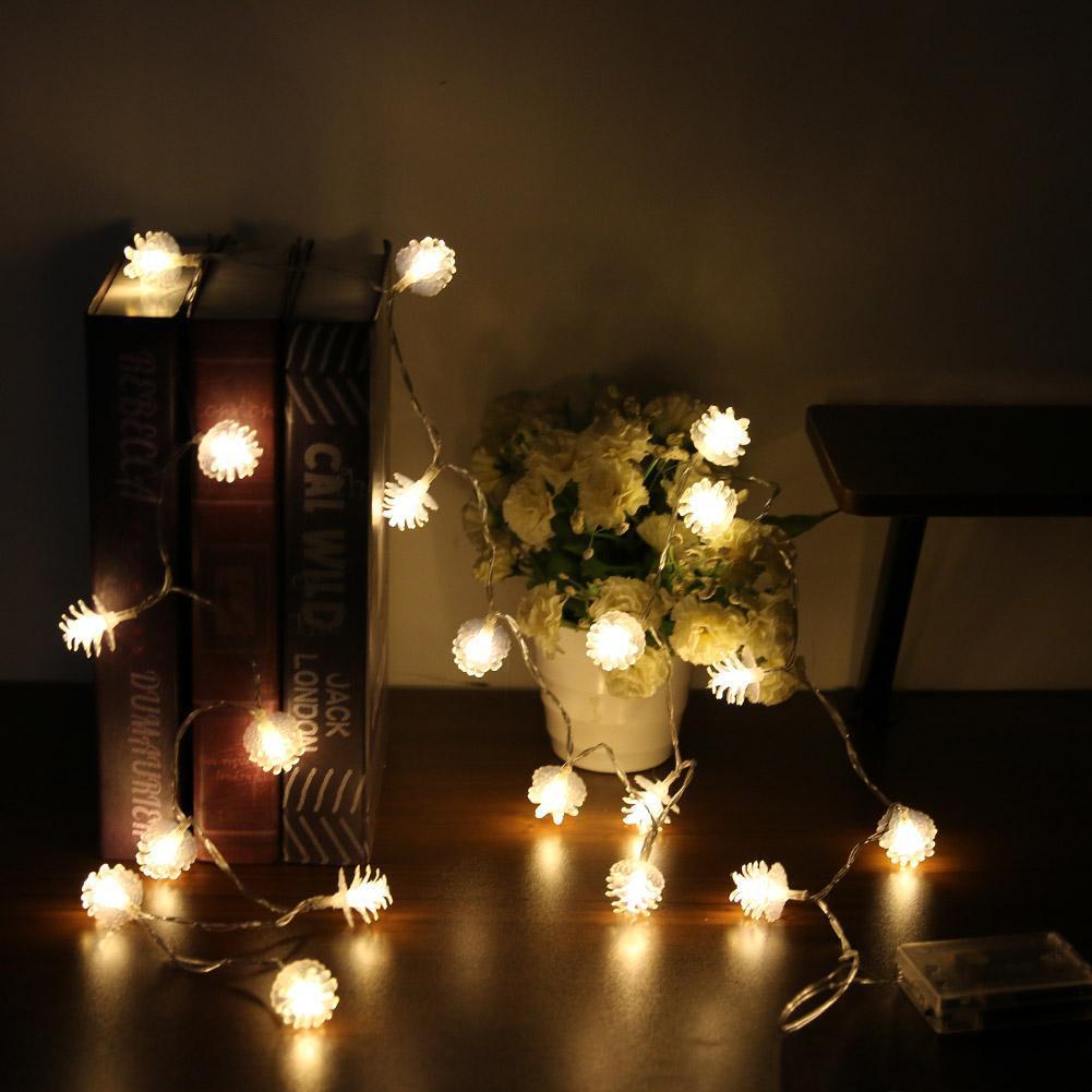 2.2m/7.2ft 20 LED Pine Cone Light String For Festival Decor(Warm White)