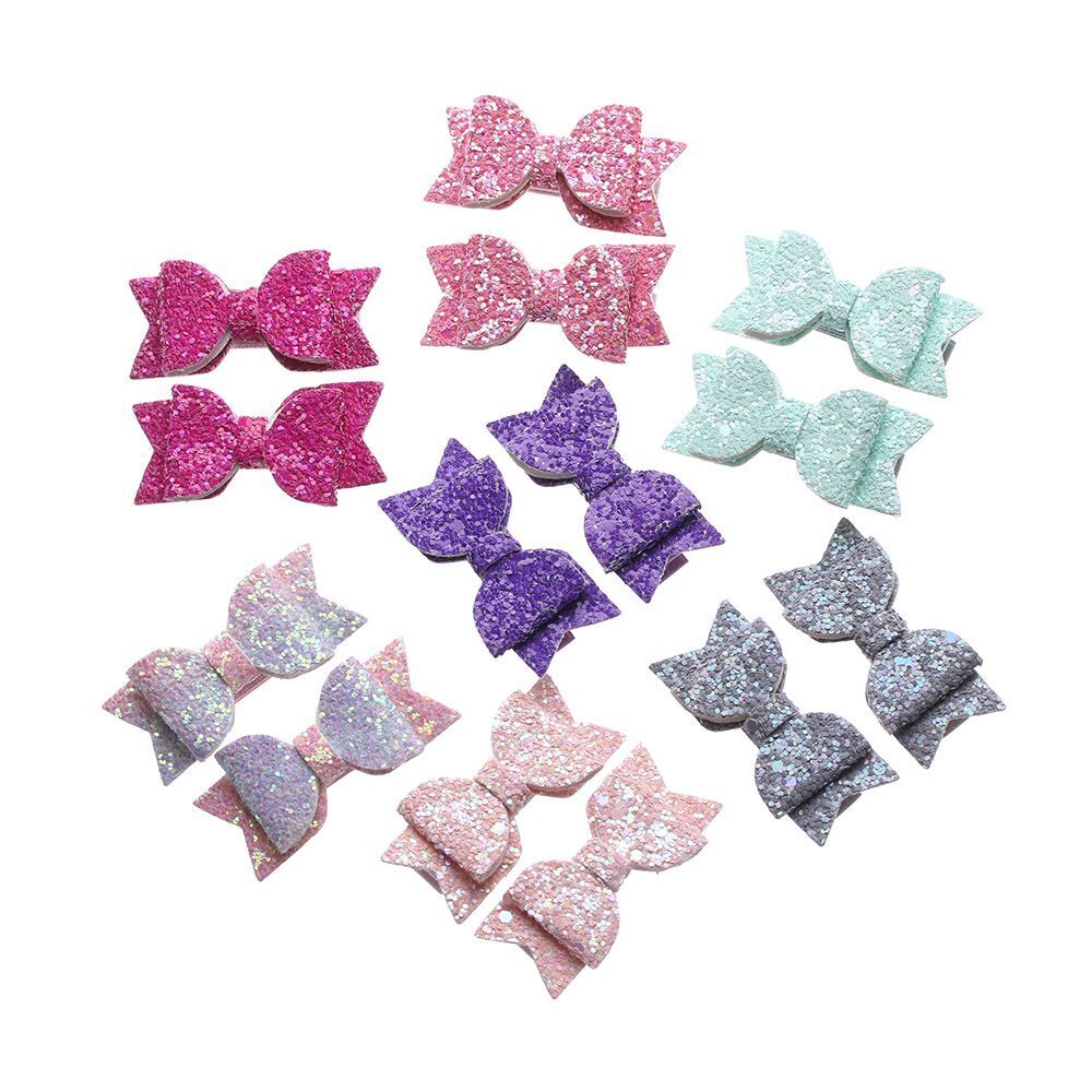 Layer Baby Girls Glitter Bows Headwear Sequin Bow Kids Hair Clips Cute Hairpins