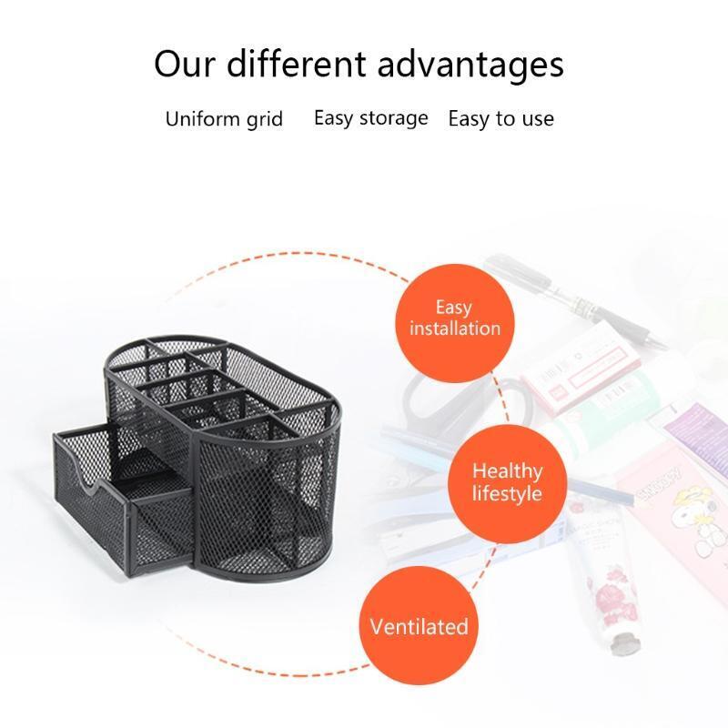 Pen Holder Desktop Storage Organizer Desk Office Table Organizer Supplies