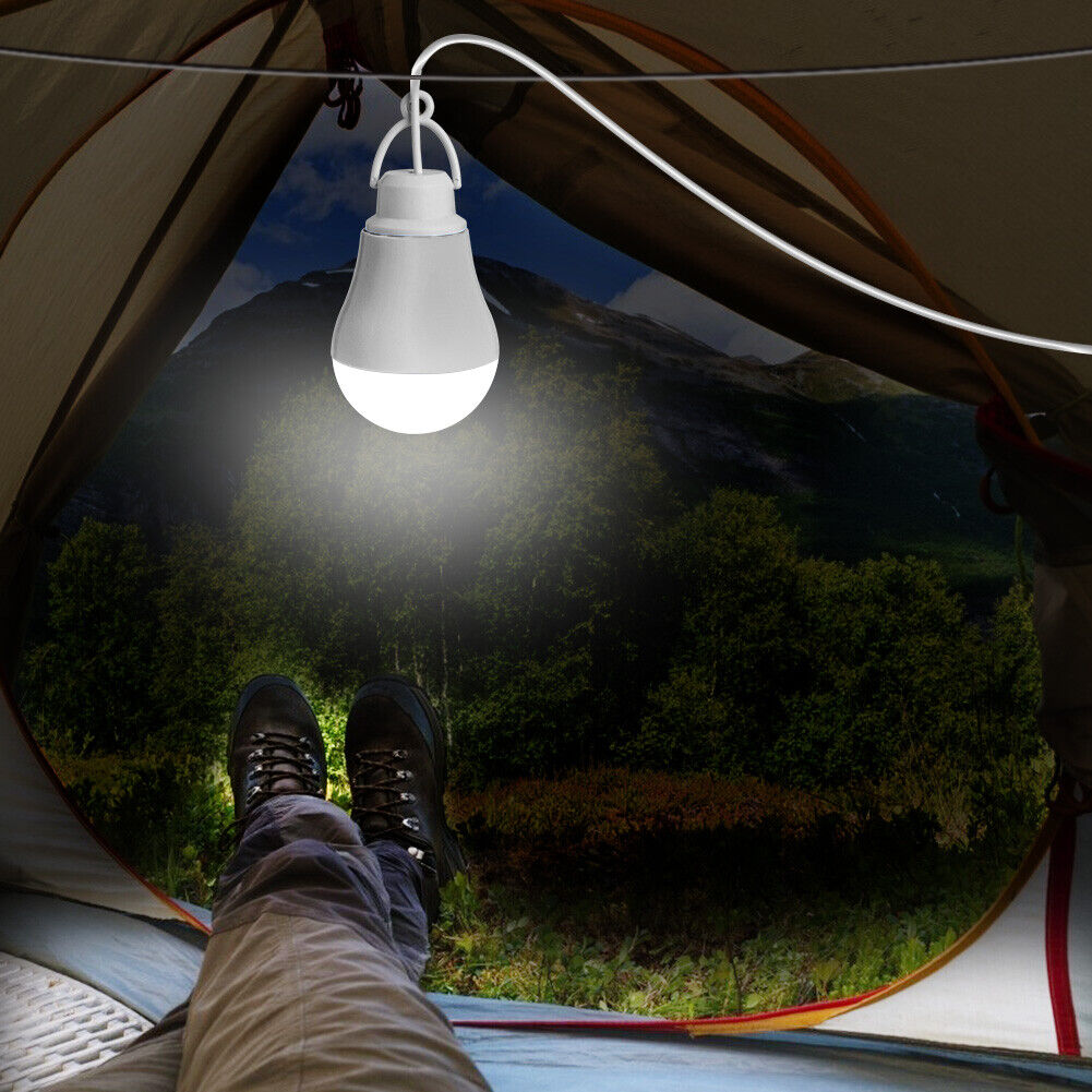 LED Bulb Dormitory Energy Saving Light USB Emergency Outdoor Lamp (White)