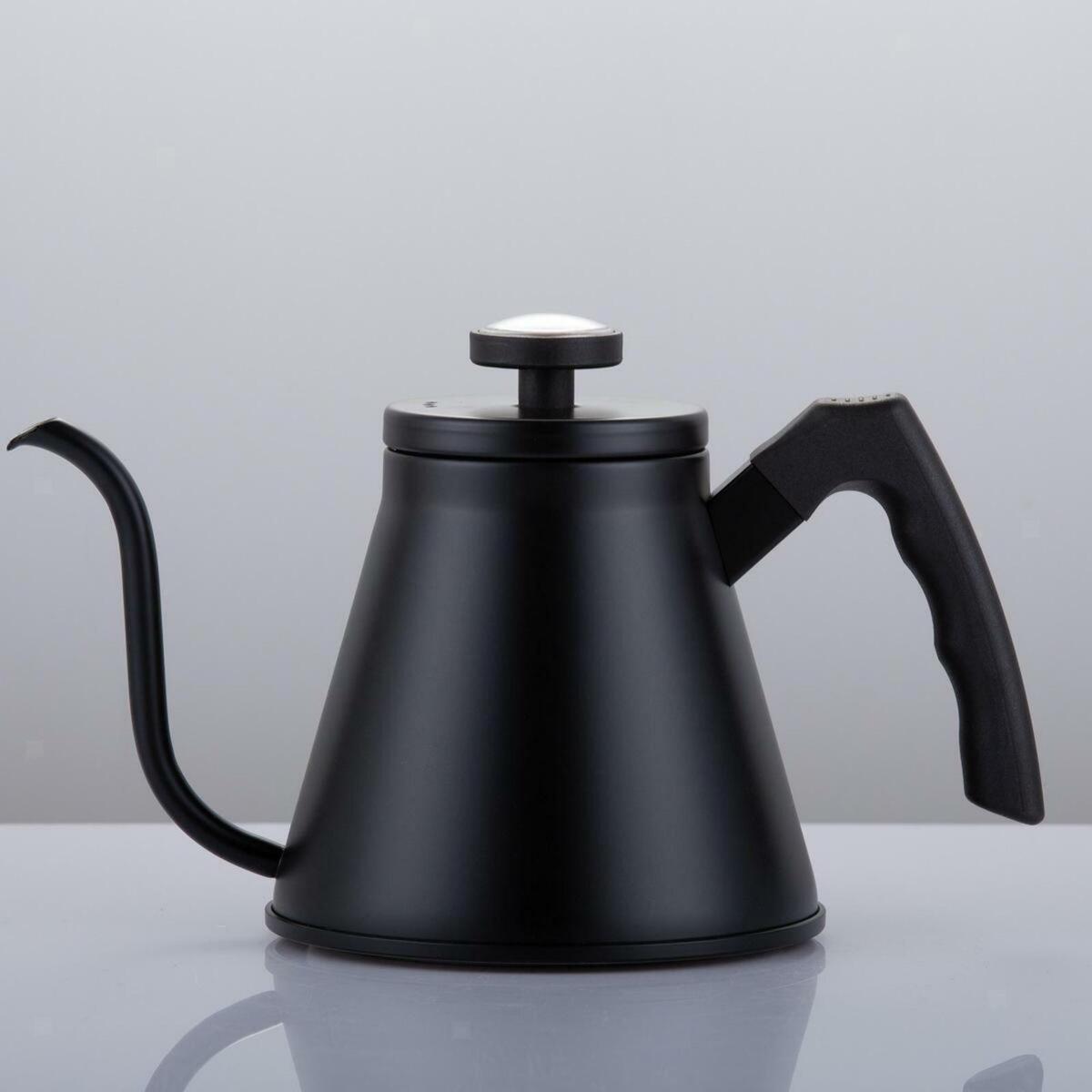 Stainless Steel Gooseneck   Kettle for Stovetops Black
