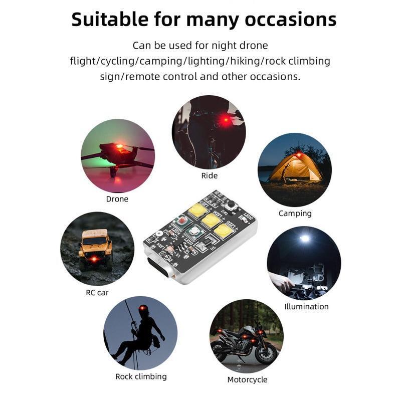 3 Color Adjustable Anti-Collision Light 6KM Visible Head Tail Lamp for Mini 3Pro