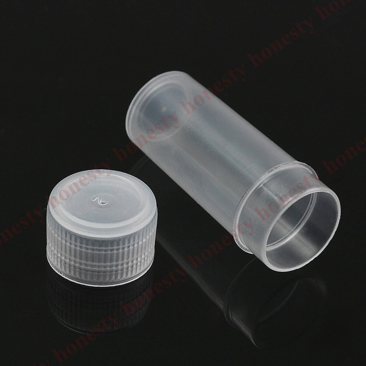 10Pcs Plastic Sample Bottle 5ml Test Tube Small Bottle Vial Storage Container