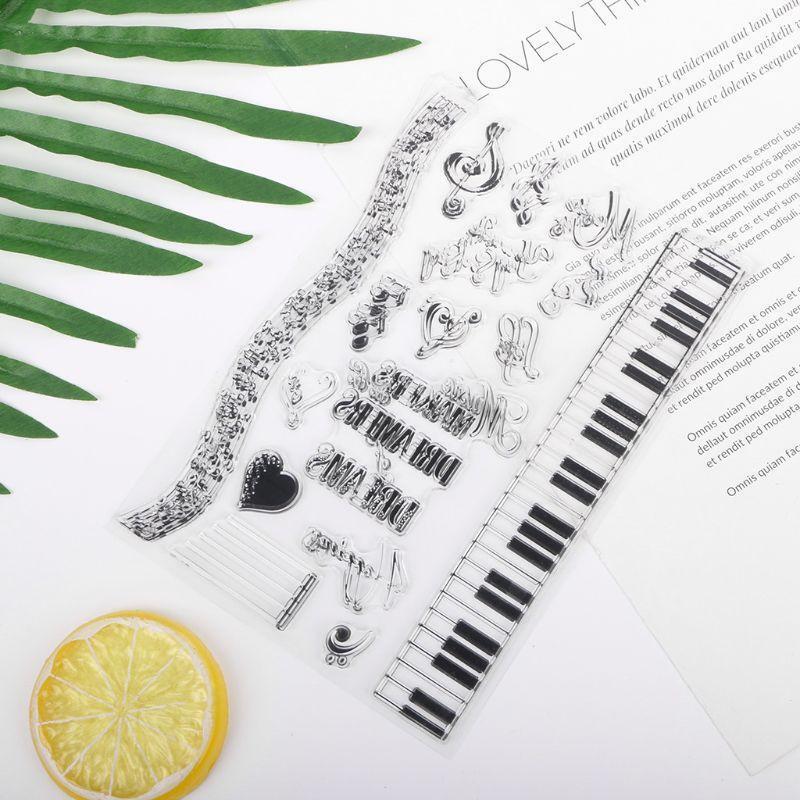 Music Dreams Silicone Clear Stamp Musical Note Piano Transparent Seal Stamp
