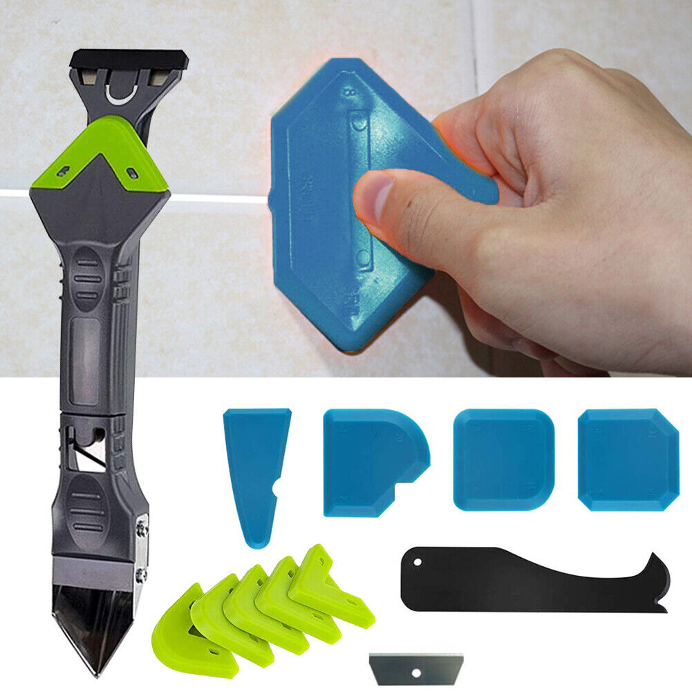 11pcs Glass Cement Scraper Remover Caulk Finisher Sealant Smooth Scraper