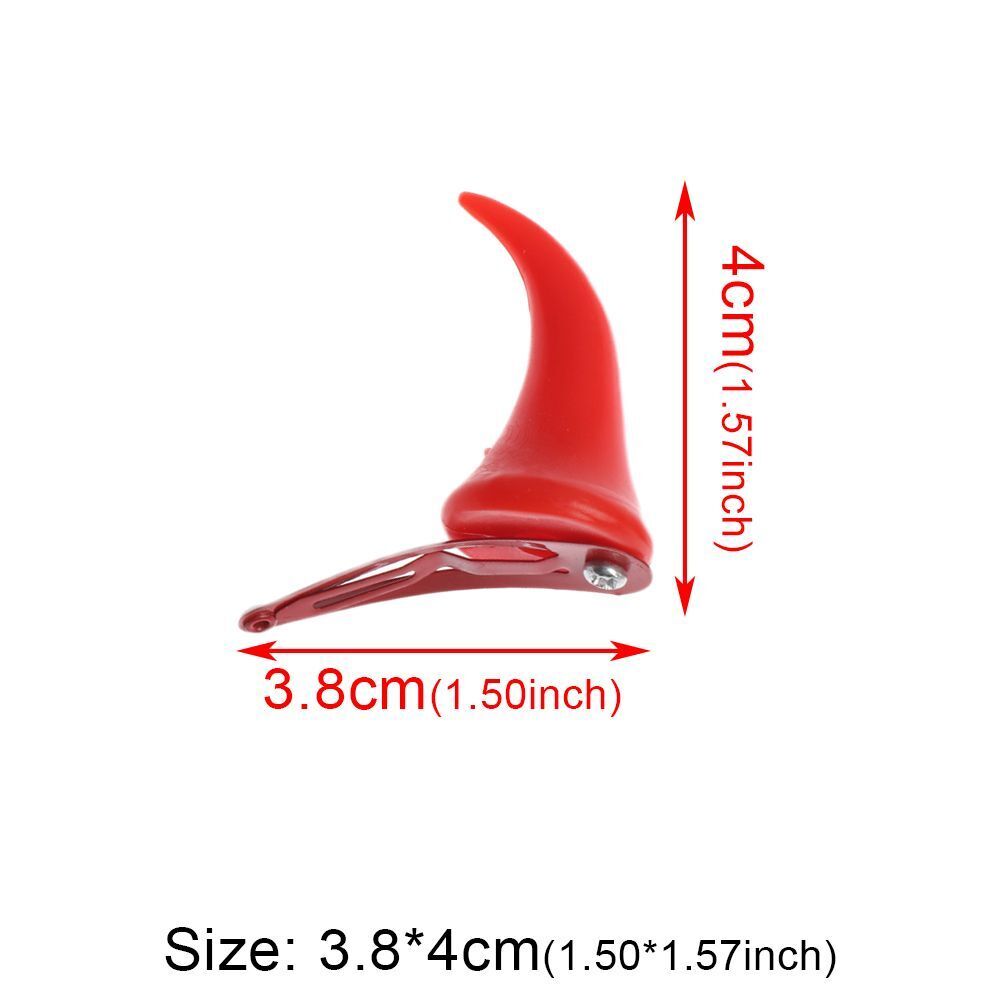 Ghost Hat Red Horns Ears Hairpin Halloween Hair Clips Devil Hair Barrettes