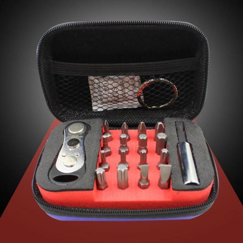 Super Thin Torque Screwdriver Cr-V Steel Dual-Drive Head Bit Ratchet Wrench