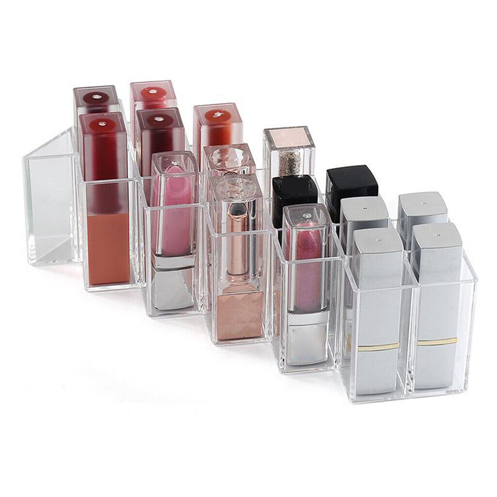 16 Slot Clear Acrylic  Stand Makeup Cosmetic Organizer