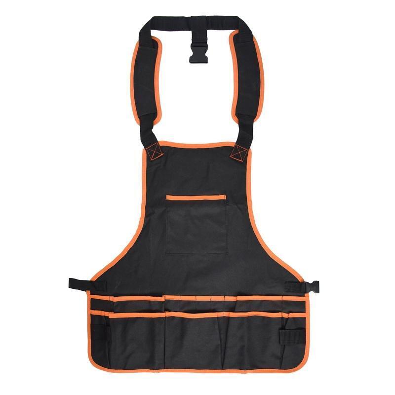 Double-layer Work Apron for Men Heavy Duty Oxford Cloth Tool Apron for Carpenter