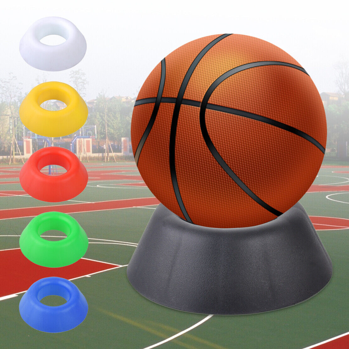 Basketball Ball Stand Display Rack Football Soccer Rugby Holder Support Base d