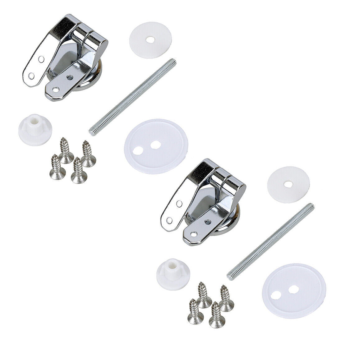 Toilet Seat Lid Hinge with Screws Bolts Nuts Replacement Set