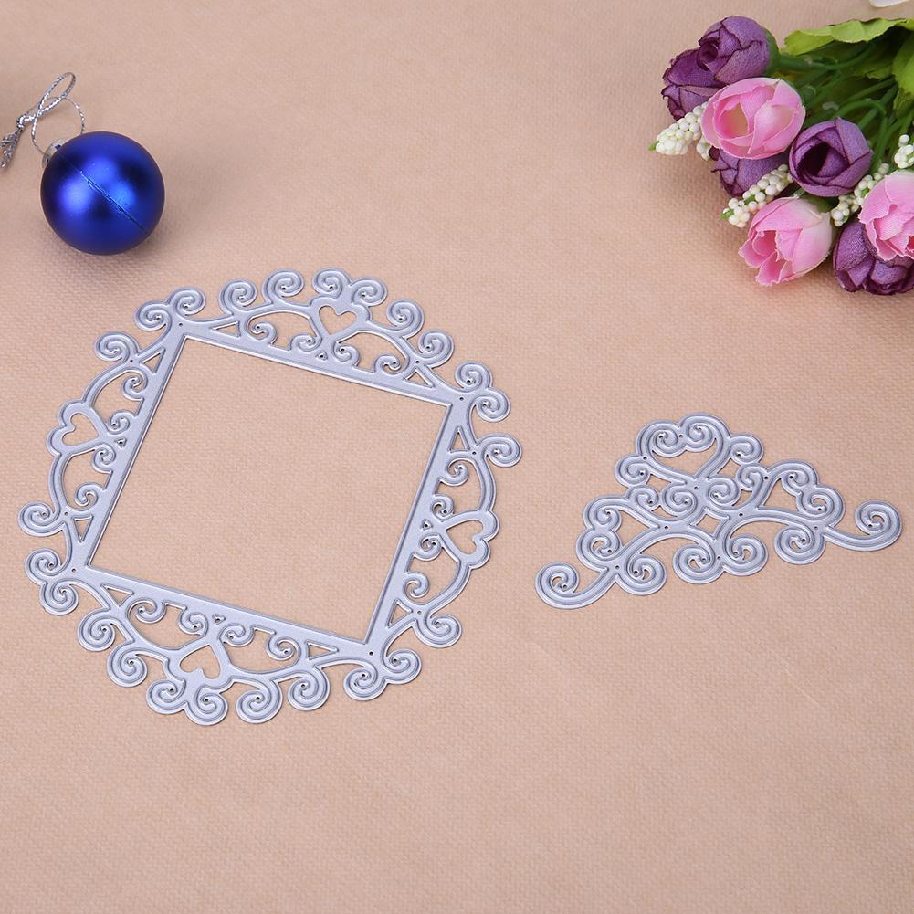 Flower Frame Metal Cutting Dies Stencils DIY Scrapbooking Paper Cart Decor