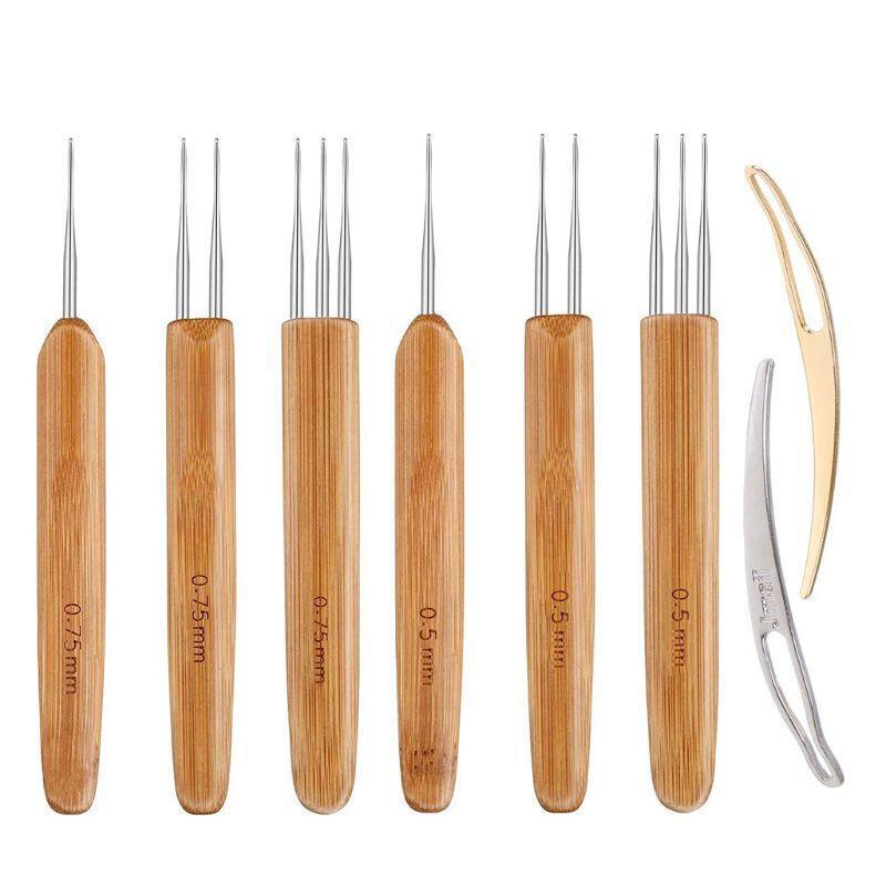 8PCS  Dreadlocks Crochet Hook Crochet Needle and Interlocking Tools Easyloc Hai